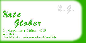 mate glober business card